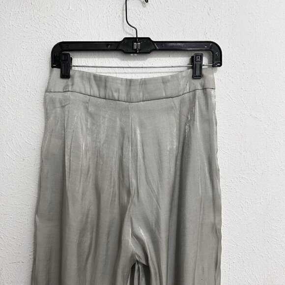 Ellison Light Gray Silky Trouser Pants Sz S Pleated Business Career Lightweight - Picture 7 of 12